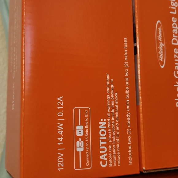 Black Gauze Drape Lights 2ct - Picture 3 of 10